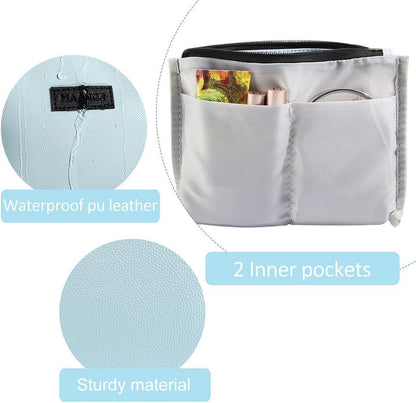 Cosmetic Bags for Women Small Makeup Bag for Purse Pu Leather Makeup Pouch Travel Makeup Bag with Zipper Make up Bag for Travelling
