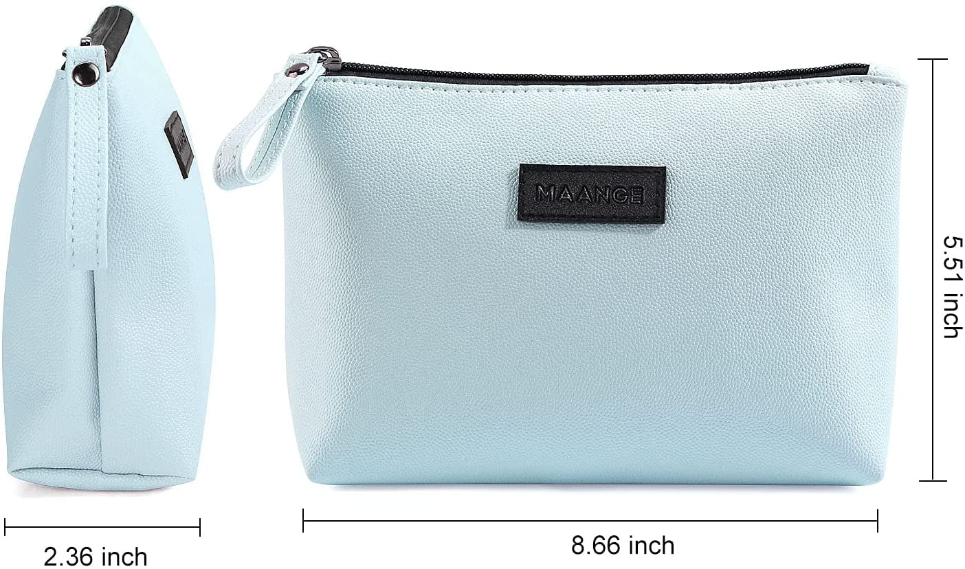 Cosmetic Bags for Women Small Makeup Bag for Purse Pu Leather Makeup Pouch Travel Makeup Bag with Zipper Make up Bag for Travelling