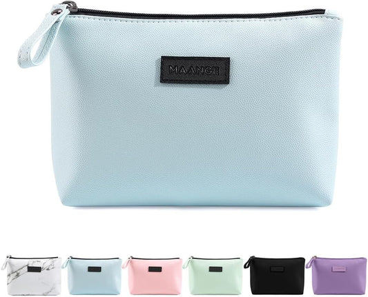 Cosmetic Bags for Women Small Makeup Bag for Purse Pu Leather Makeup Pouch Travel Makeup Bag with Zipper Make up Bag for Travelling